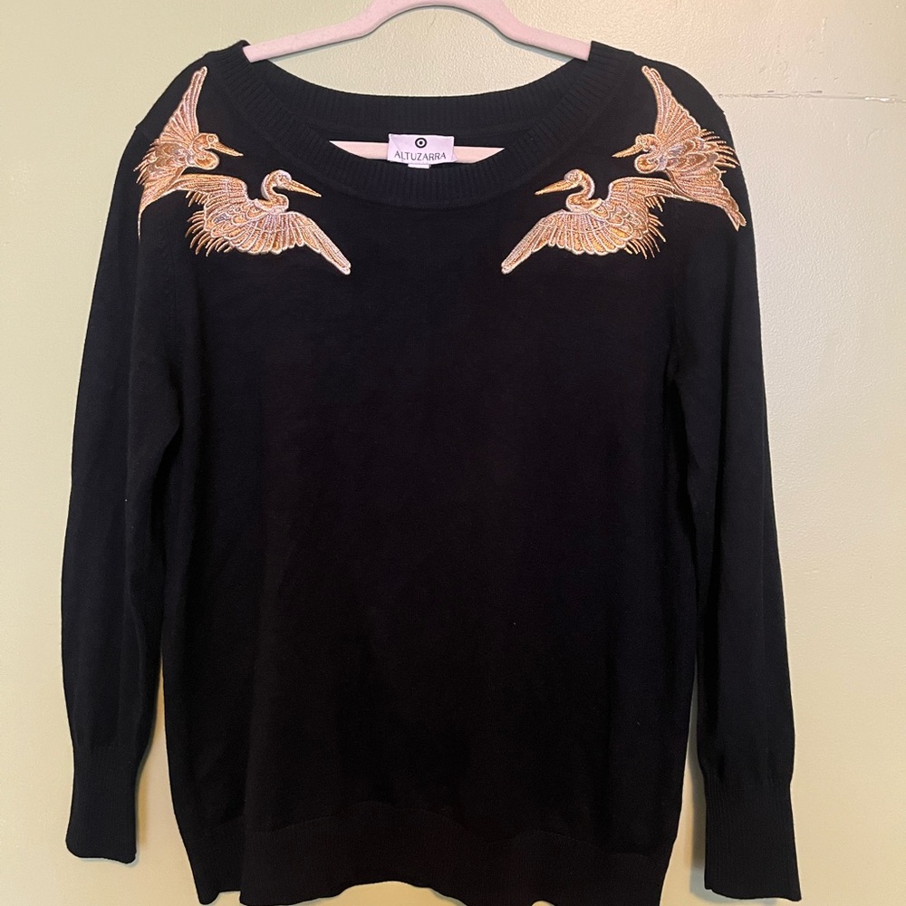Altuzarra for Target Black Sweater with Gold Accent